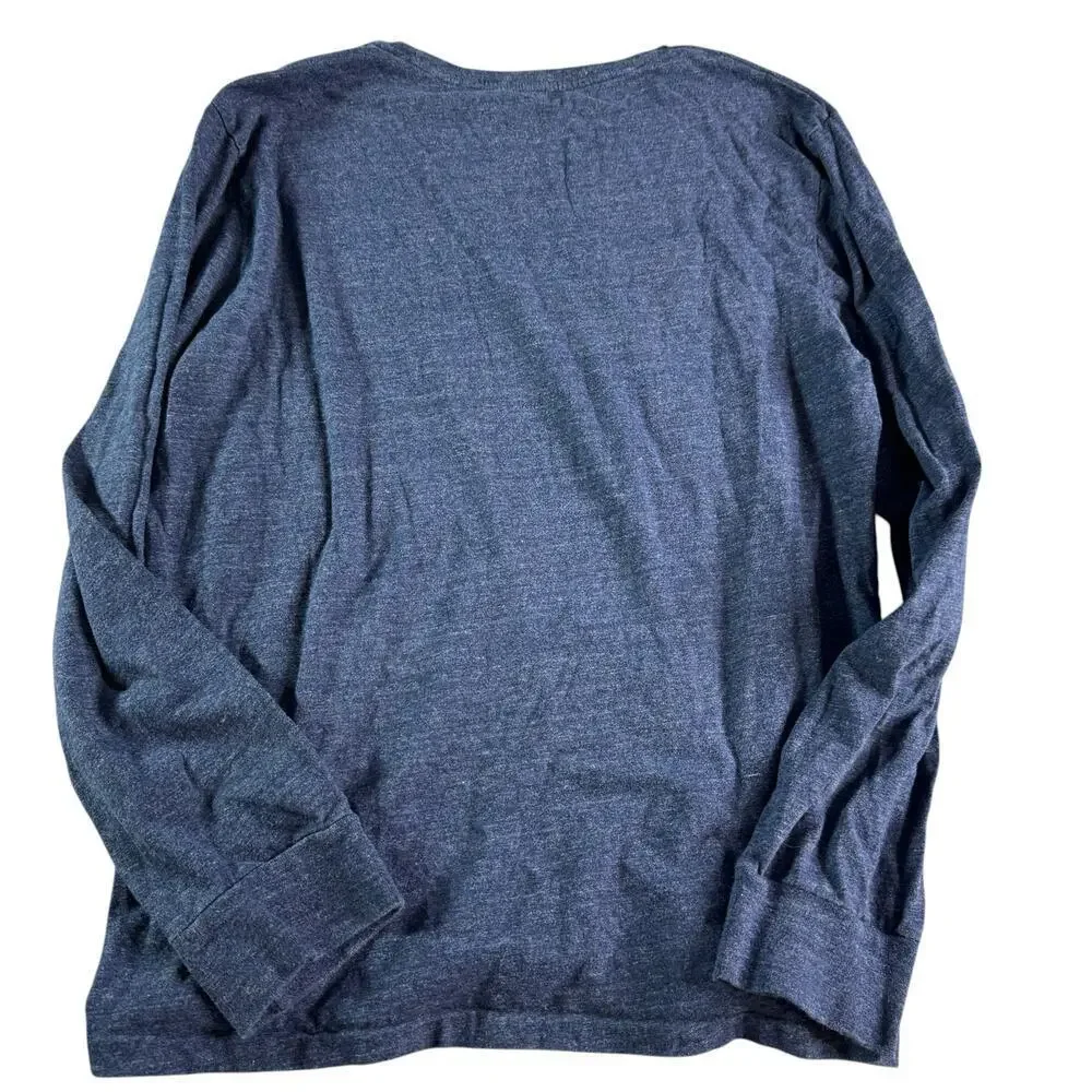 Polo Ralph Lauren Men’s Large Custom Fit Long Sleeve T Shirt Blue Pony Logo